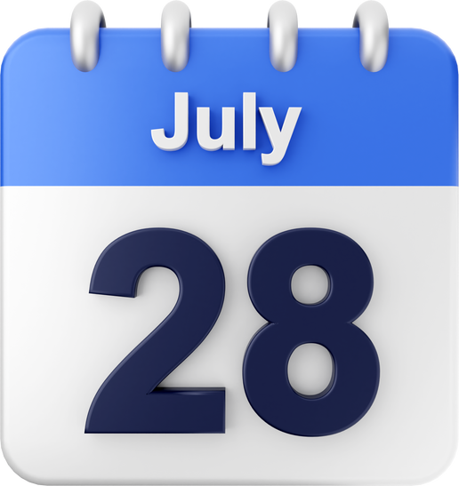 3d calendar july 28